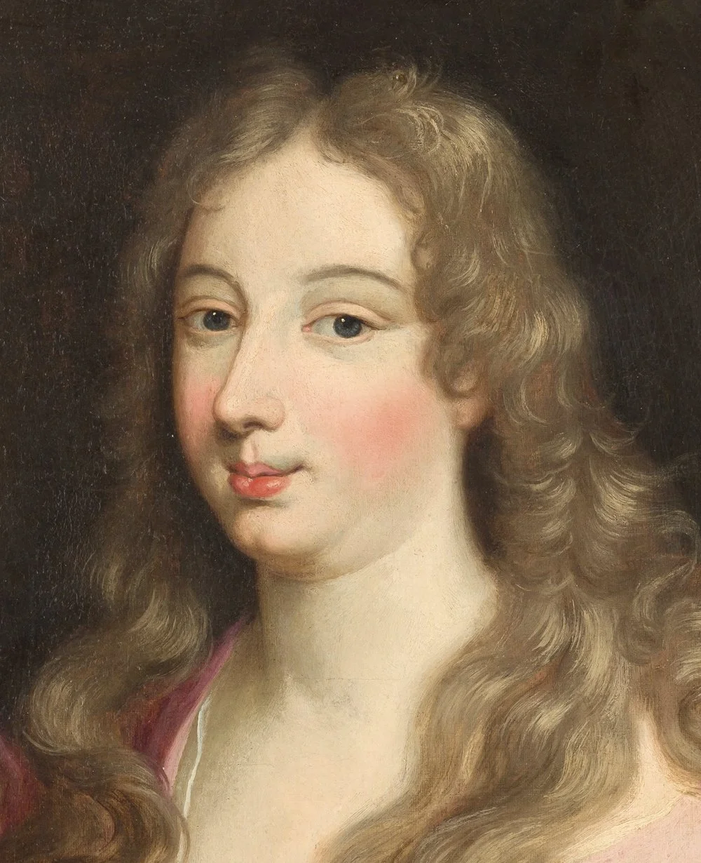 17th century French school, oil on canvas portrait of an